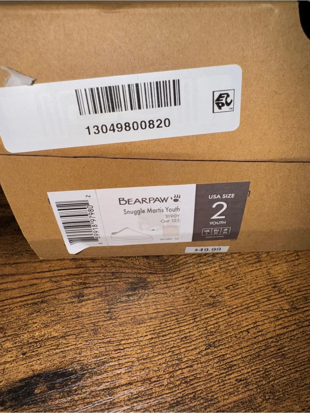Bearpaw martis kids slip on boots sz 2